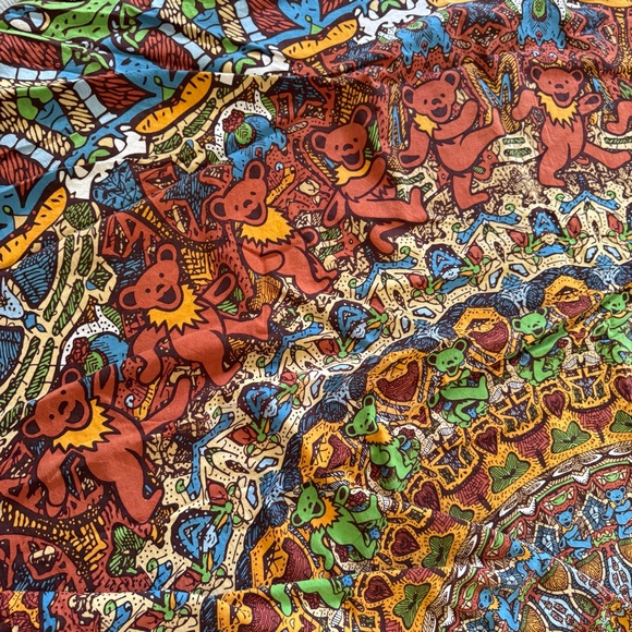 Grateful Dead Bear Vibrations 3D Tapestry Art Wall Hanging Sheet Hippie Head - Picture 3 of 9